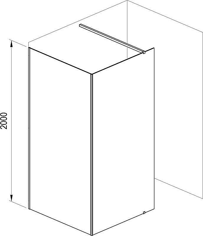 Душевое ограждение Ravak WALK-IN CORNER 120x90 стекло прозрачное/профиль черный купить в интернет-магазине Sanbest