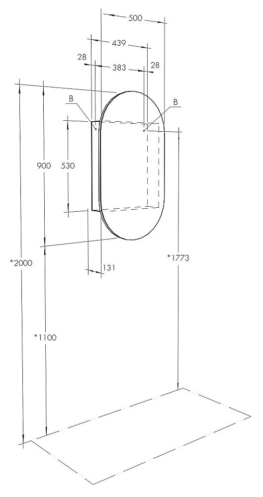 Зеркальный шкаф Акватон Оливия 50 купить в интернет-магазине сантехники Sanbest