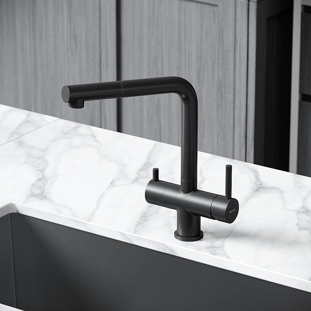 Смеситель для кухни Sancos Spin SC4015MB черный матовый купить в интернет-магазине сантехники Sanbest