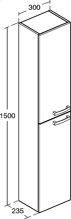 Шкаф-пенал Ideal Standard Tempo E3243WG 30 белый глянцевый для ванной в интернет-магазине сантехники Sanbest
