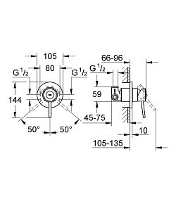 Смеситель для душа Grohe BauClassic 29048000 купить в интернет-магазине сантехники Sanbest