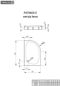Душевой поддон Radaway Patmos E 4P81155-03L 80х100 левый купить в интернет-магазине Sanbest