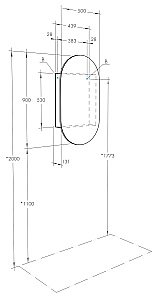 Зеркальный шкаф Акватон Оливия 50 купить в интернет-магазине сантехники Sanbest