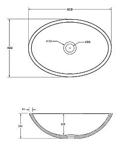 Раковина накладная NT Bagno Milano 60 NT401 белая матовая купить в интернет-магазине Sanbest