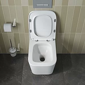Унитаз подвесной BelBagno DUE-TOR BB5171CH-TOR/SC белый, с крышкой микролифт, безободковый, слив-торнадо купить в интернет-магазине Sanbest