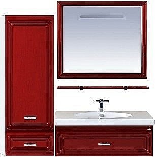 Зеркало Misty Европа 90x80 красное в ванную от интернет-магазине сантехники Sanbest