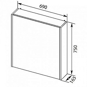 Зеркальный шкаф Aquanet Палермо 70 купить в интернет-магазине сантехники Sanbest