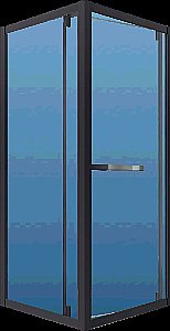 Душевая дверь Vincea Stile VSS1-2ST9090CLB 90 стекло прозрачное/профиль черный купить в интернет-магазине Sanbest