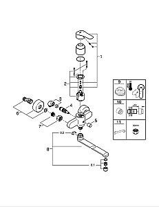 Смеситель для ванны Grohe Eurosmart 23992003 хром купить в интернет-магазине сантехники Sanbest