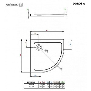 Душевой поддон Radaway Doros A SDRA8080-01 80x80 белый купить в интернет-магазине Sanbest