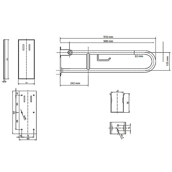 Поручень Bemeta Help 301407293 белый купить в интернет-магазине сантехники Sanbest