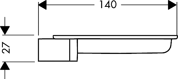 Мыльница Hansgrohe Cassetta S 28684000 купить в интернет-магазине сантехники Sanbest