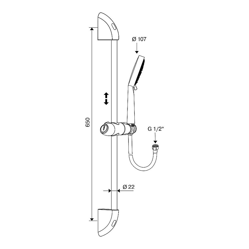 Душевой гарнитур Koller Pool Integro NT010 хром купить в интернет-магазине сантехники Sanbest