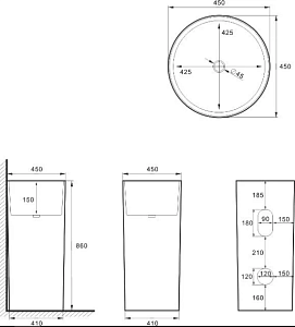 Раковина SantiLine SL-4014MB черная матовая купить в интернет-магазине Sanbest