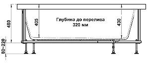 Ванна акриловая BAS АНТИГУА 170х95 белая купить в интернет-магазине Sanbest