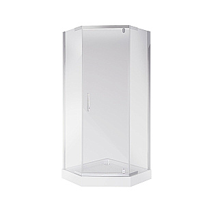 Душевой уголок с поддоном Niagara Eco NG-010-14D 100х100 стекло прозрачное/профиль хром купить в интернет-магазине Sanbest