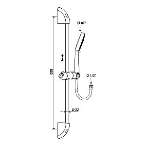 Душевой гарнитур Koller Pool Integro NT010 хром купить в интернет-магазине сантехники Sanbest