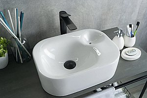 Раковина накладная Gid Creativo 47 N9266 51173 белая купить в интернет-магазине Sanbest