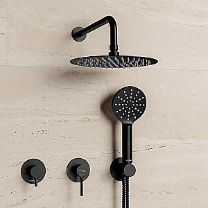 Встраиваемый комплект для душа с верхней насадкой и лейкой 9951.99DVR2.151.160.444.240.339MB купить в интернет-магазине сантехники Sanbest