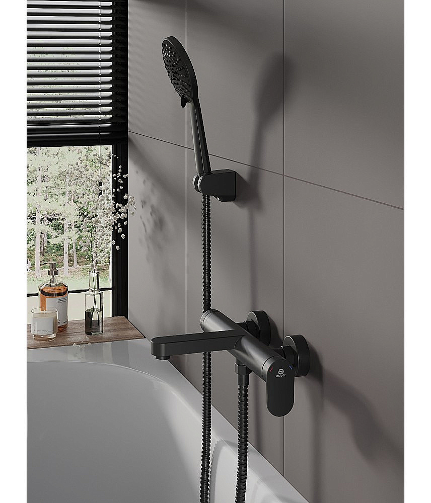 Смеситель для ванны Agger Sweet A2710044 черный матовый купить в интернет-магазине сантехники Sanbest