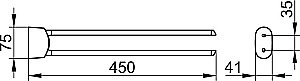 Полотенцедержатель KEUCO ELEGANCE 11618010000 хром купить в интернет-магазине сантехники Sanbest
