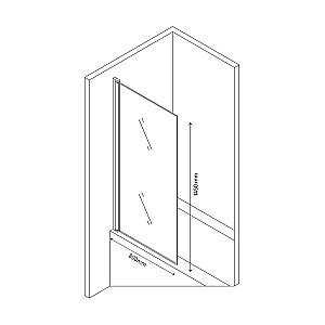 Шторка для ванны Berges RIVER S 800 065019 матовое стекло купить в интернет-магазине Sanbest