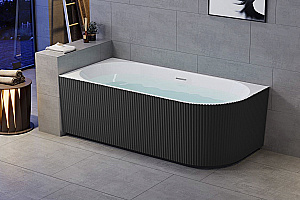 Акриловая ванна Royal Bath NERO RB710302BL-WT 170х78 белый/черный купить в интернет-магазине Sanbest