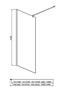 Душевое ограждение Aquatek Walk in 140 AQ WIW 14020BL стекло прозрачное/профиль хром купить в интернет-магазине Sanbest