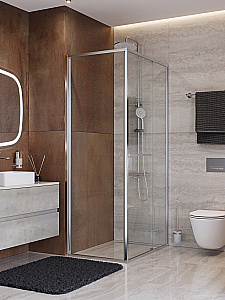 Душевой уголок Cezares LUX 70х80 AH-FS-1-70/80-C-CR стекло прозрачное/профиль хром купить в интернет-магазине Sanbest