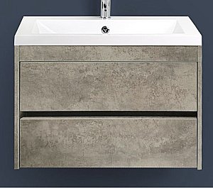 Тумба с раковиной Art&Max Family 58 Цемент 2 ящика для ванной в интернет-магазине Sanbest