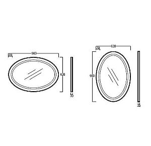 Зеркало Simas Lante LAS1 bi белый глянцевый в ванную от интернет-магазине сантехники Sanbest