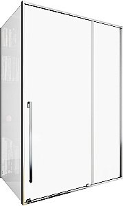 Душевой уголок Allen Brau Fantasy 2.0 3.11007.00+3.11011.00 130х80 стекло прозрачное/профиль хром купить в интернет-магазине Sanbest