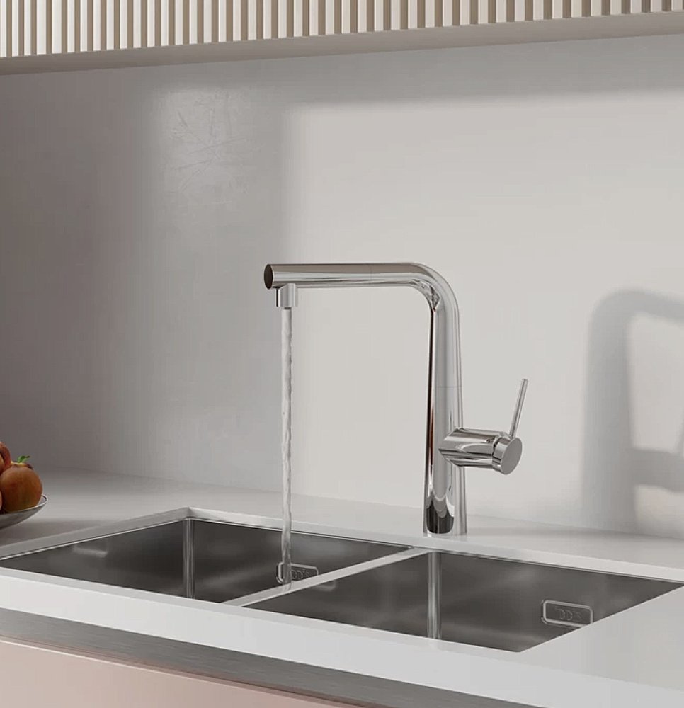 Смеситель для кухни Iddis Pure PURSBPFi05 глянцевый хром купить в интернет-магазине сантехники Sanbest