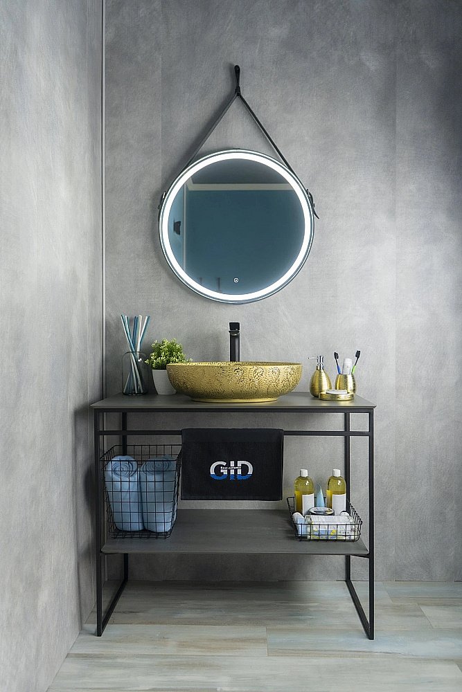 Раковина накладная Gid Lago 51,5 Nc444 52233 золото купить в интернет-магазине Sanbest