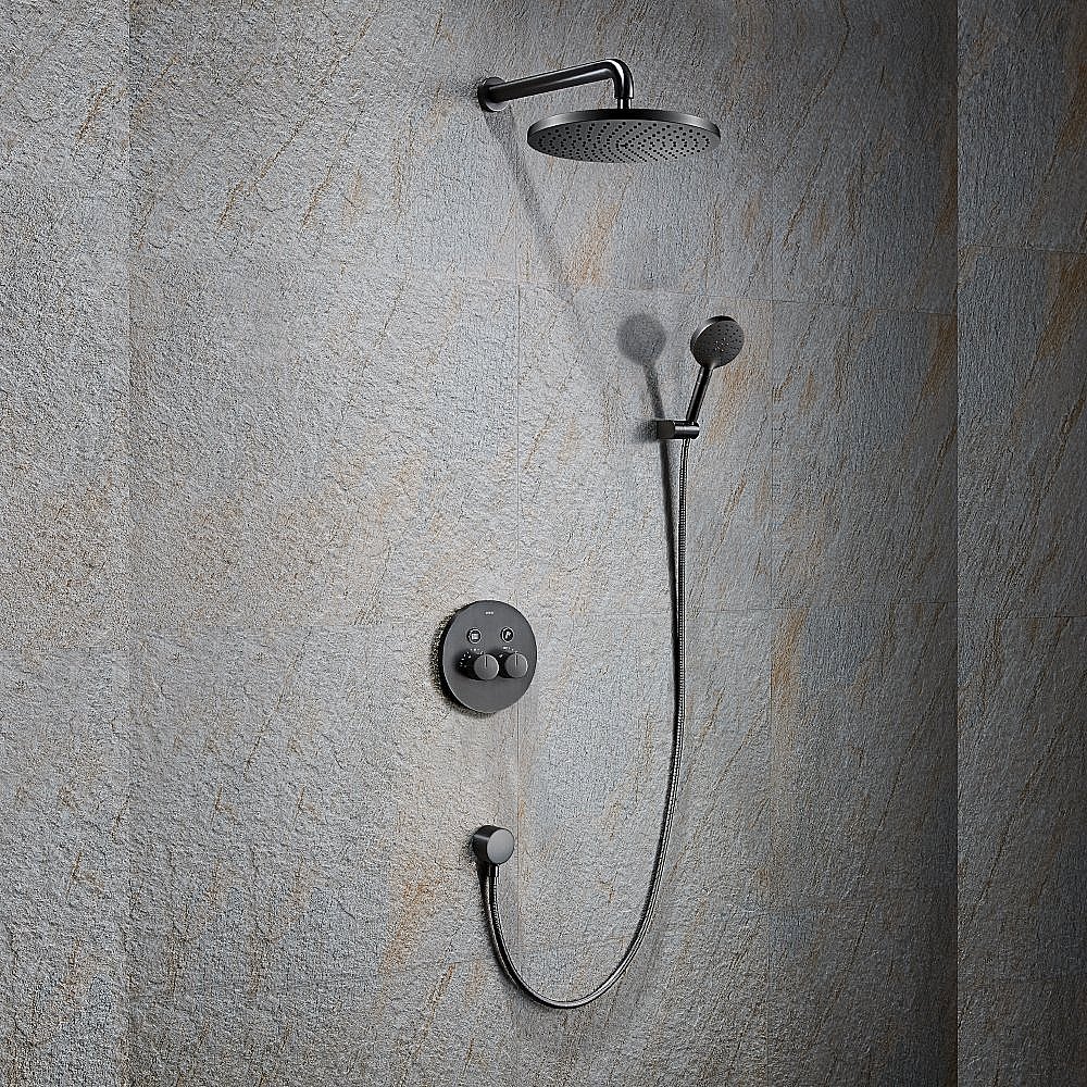 Душевая система Black&White UNIVERSE U7566GM оружейная сталь купить в интернет-магазине сантехники Sanbest