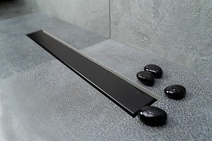 Душевой трап Pestan Confluo Frameless Line Matte Black 450 купить в интернет-магазине Sanbest