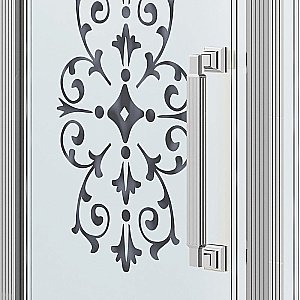 Душевой уголок Ambassador Royal 18015110-L 120х80 стекло прозрачное с декором/профиль хром купить в интернет-магазине Sanbest