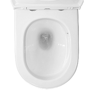 Унитаз приставной Azario Grado AZ-2141D-UQ1 белый, безободковый, с крышкой микролифт, слив торнадо купить в интернет-магазине Sanbest