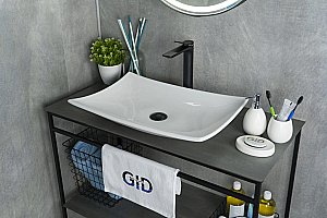 Раковина накладная Gid Creativo 60 N9177 51170 белая купить в интернет-магазине Sanbest