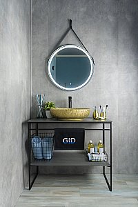 Раковина накладная Gid Lago 51,5 Nc444 52233 золото купить в интернет-магазине Sanbest