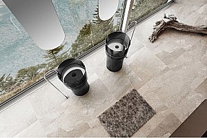 Раковина отдельностоящая прозрачная ABBER Kristall AT2701Onyx черная купить в интернет-магазине Sanbest