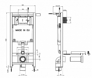 Унитаз подвесной Jacob Delafon ELITE E21742RU-00 безободковый, с крышкой микролифт, с инсталляцией и кнопкой хром купить в интернет-магазине Sanbest