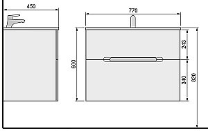 Тумба с раковиной Jorno Modul 80 для ванной в интернет-магазине Sanbest