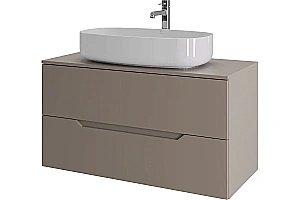 Тумба с раковиной Orange Line 100 Li-100TuLMDF+B07-675W латте/белый для ванной в интернет-магазине Sanbest