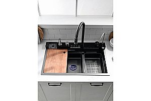 Мойка кухонная Esbano Geyserus-5 ESMKGEYS5 оружейная сталь купить в интернет-магазине сантехники Sanbest