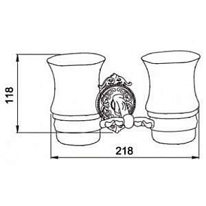 Стакан Hayta Gabriel Classic 13905G/BRONZE бронза купить в интернет-магазине сантехники Sanbest