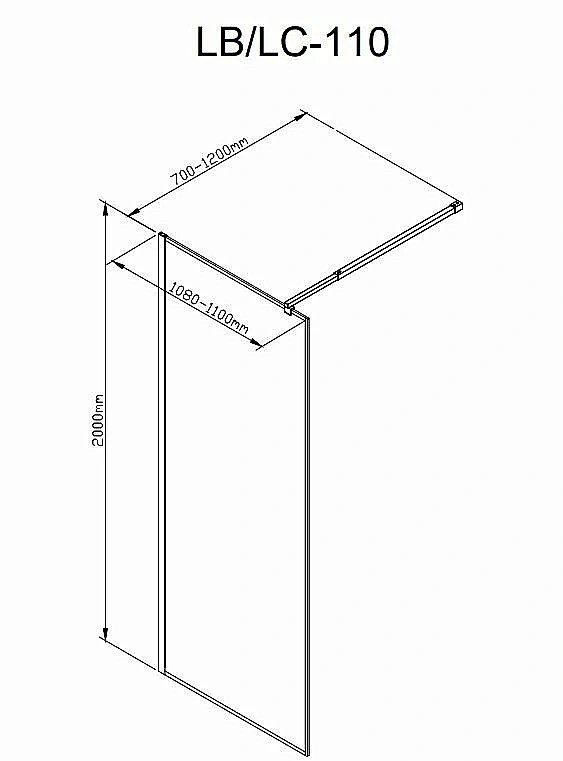 Душевое ограждение DTO LC 110 98900 прозрачная/профиль хром купить в интернет-магазине Sanbest