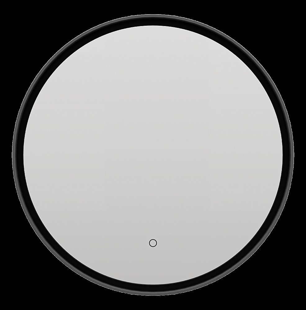 Зеркало с LED-подсветкой Misty PLUTO 60x60 черное в ванную от интернет-магазине сантехники Sanbest