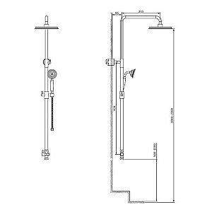 Душевая система Caprigo Parts 99-564-CRM купить в интернет-магазине сантехники Sanbest