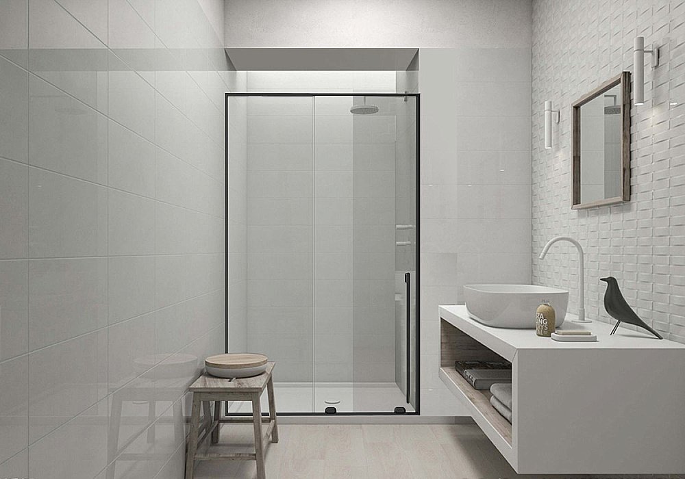 Душевая дверь Allen Brau Fantasy 2.0 120 3.11006.31 стекло прозрачное/профиль черный матовый купить в интернет-магазине Sanbest